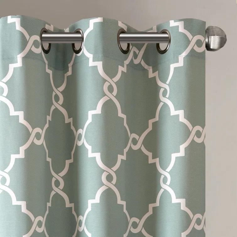 Madison Park Fretwork Print Grommet Top Single Window Curtain Panel & Reviews | Wayfair