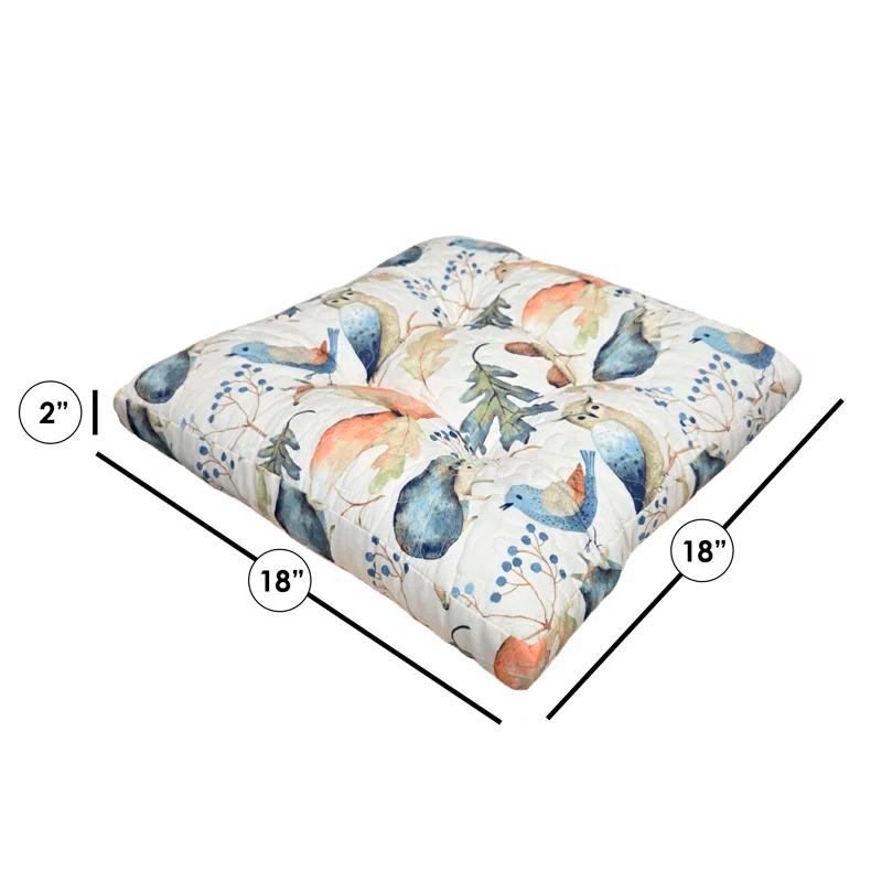 Barefoot Bungalow Quilted Reversible Indoor Chair Pad Cushion