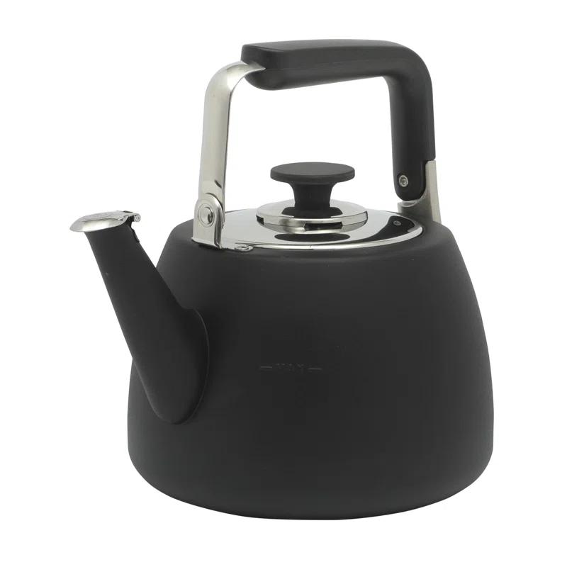 Sur La Table Kitchen Essentials Sur La Table Kitchen Essential Large 2 QT Heavy Gauge Stainless Steel Whistling Tea Kettle