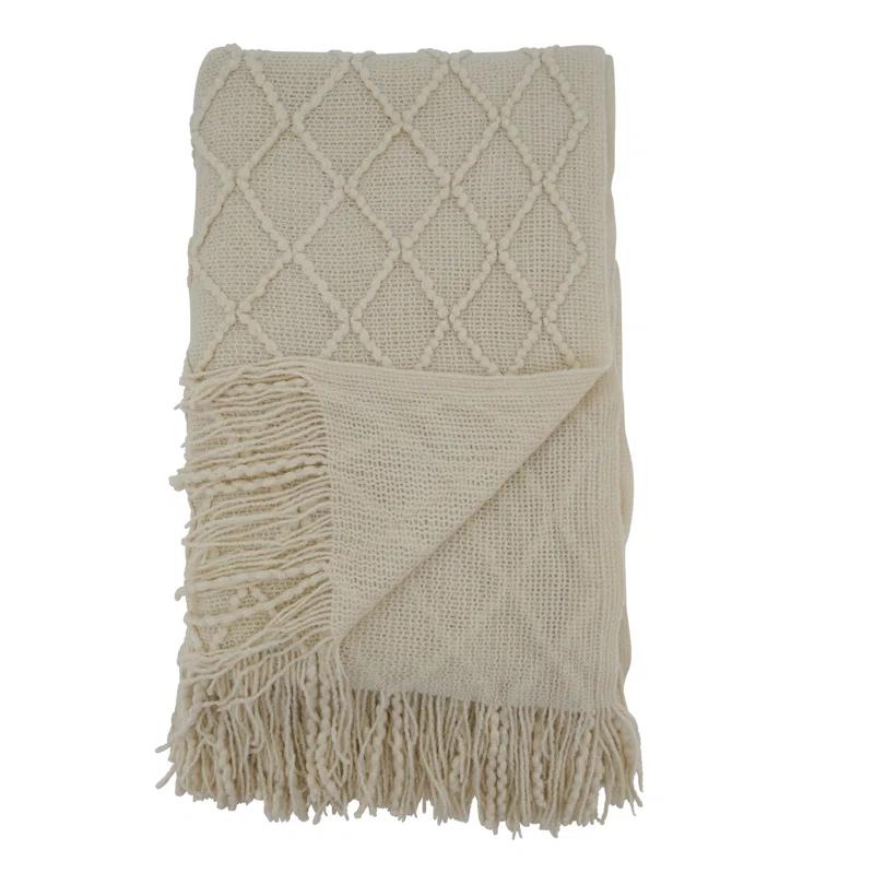 Saro Sevan Collection Hand Woven Throw Blanket