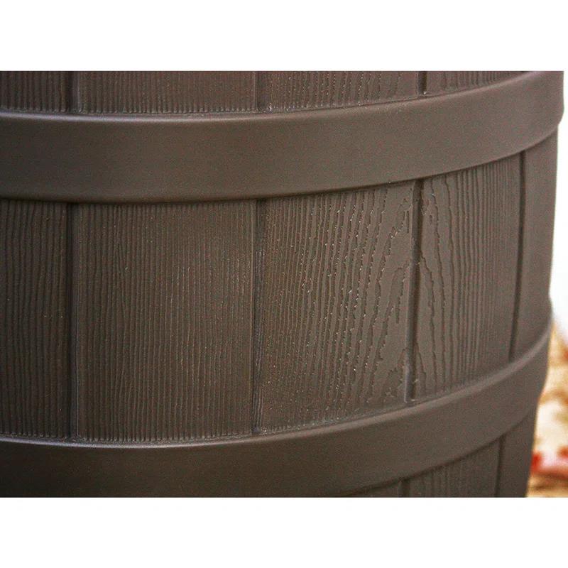 Good Ideas Rain Wizard Whiskey Style Rain Barrel with Overflow and Spigot
