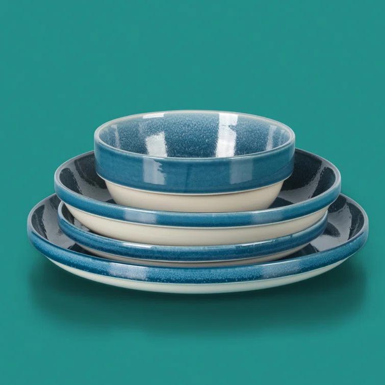 Sur La Table Kitchen Essentials Banquette 16 Piece Stoneware Dinnerware Set - Service for 4