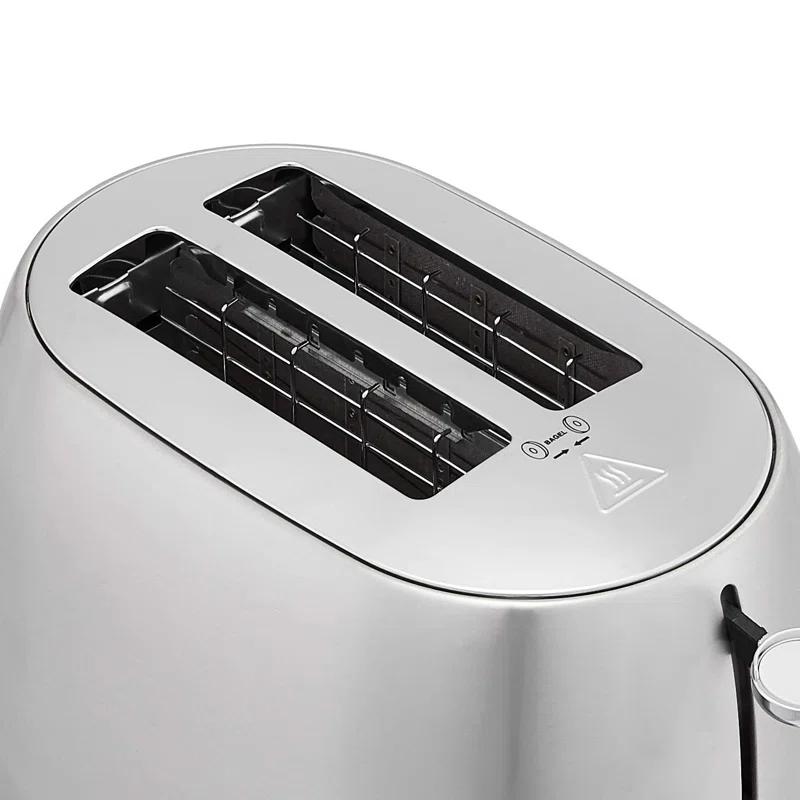 UZOPAL 800W 2-Slice Toaster with 6 Browning Settings, Removable Crumb Tray, Cancel Button