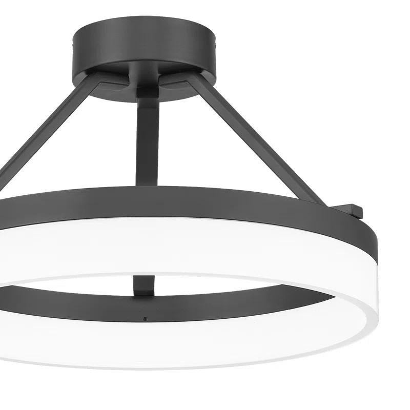 Danica Single Light Acrylic LED Semi Flush Mount