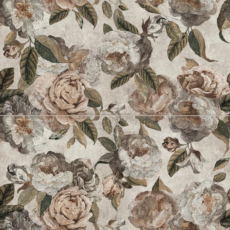 Merola Tile Parete Fiori 24" x 47" Porcelain Natural / Floral Wall & Floor Tile
