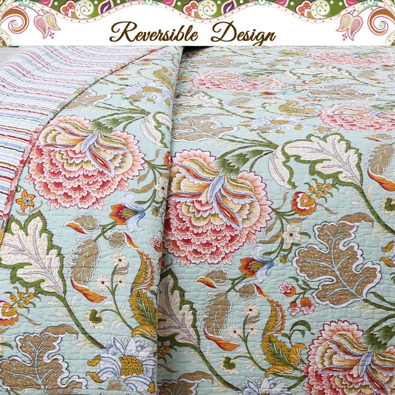 Cozy Line Home Fashion Cotton Floral Quilt Set
