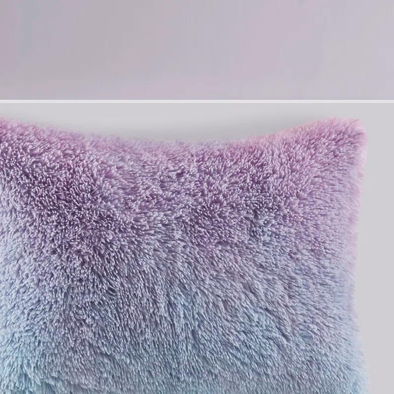 Intelligent Design Pastel Ombre Shaggy Faux Fur Comforter Set
