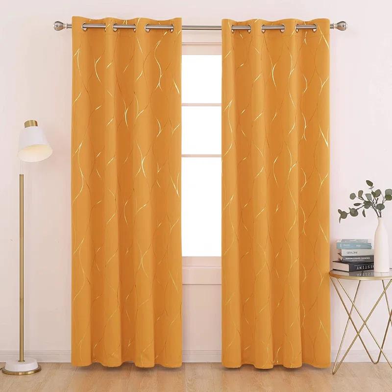 Everly Quinn Boulus Polyester Room Darkening Curtain Pair