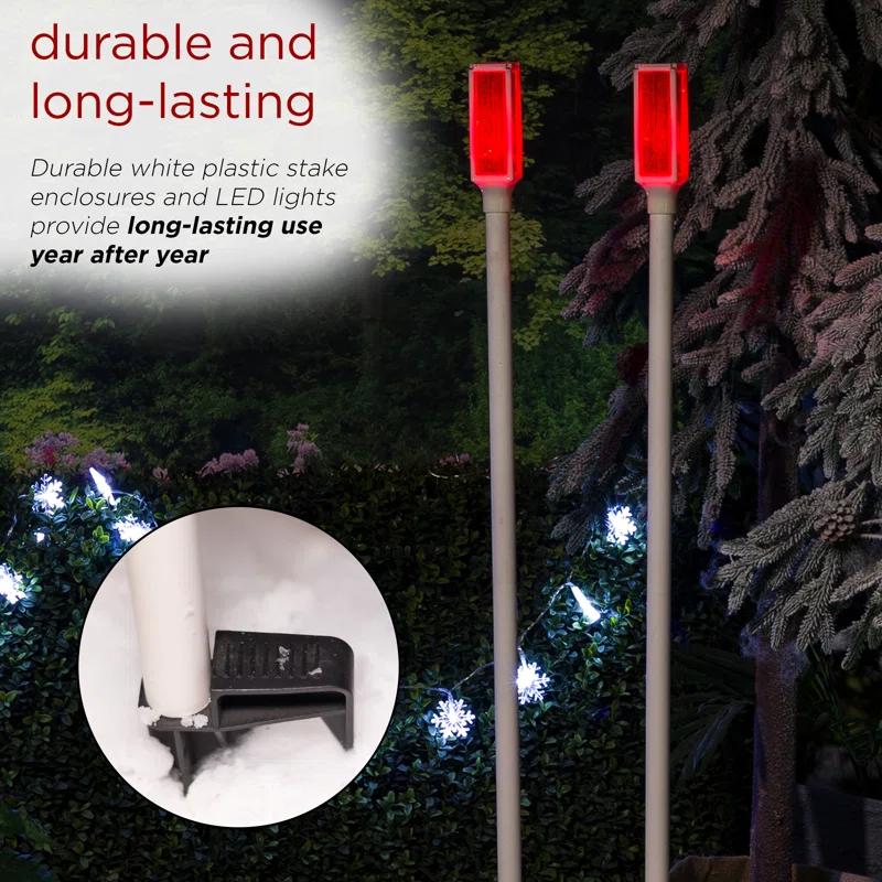 Alpine White Solar Powered Integrated LED Pathway Light Pack