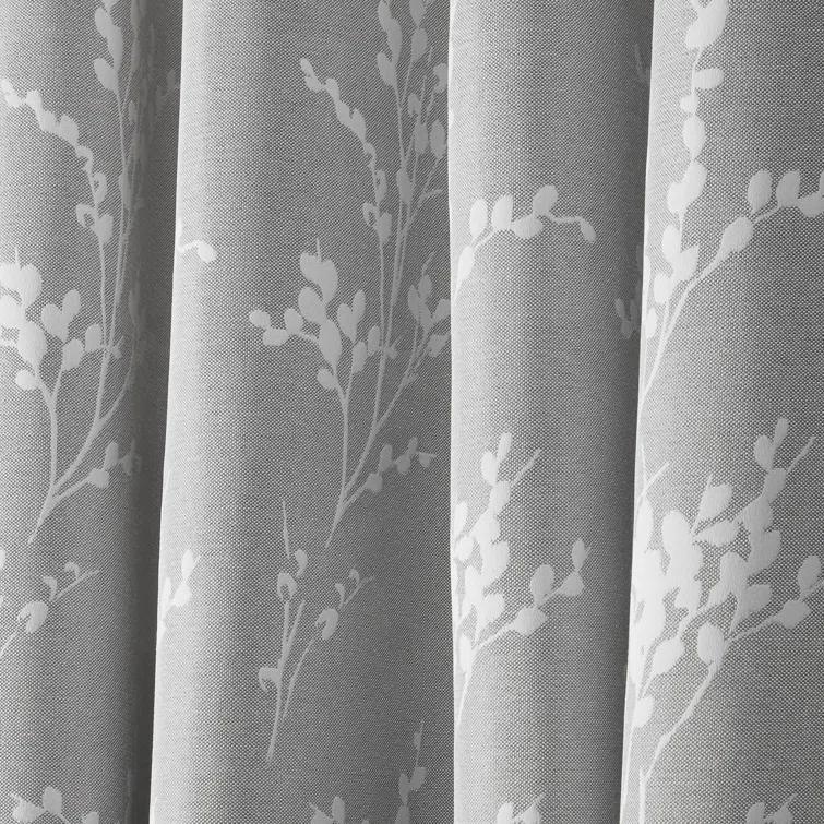 Nicole Miller Nicole Miller Turion Floral Room Darkening Blackout Grommet Top Curtain Panel Pair (Set of 2)