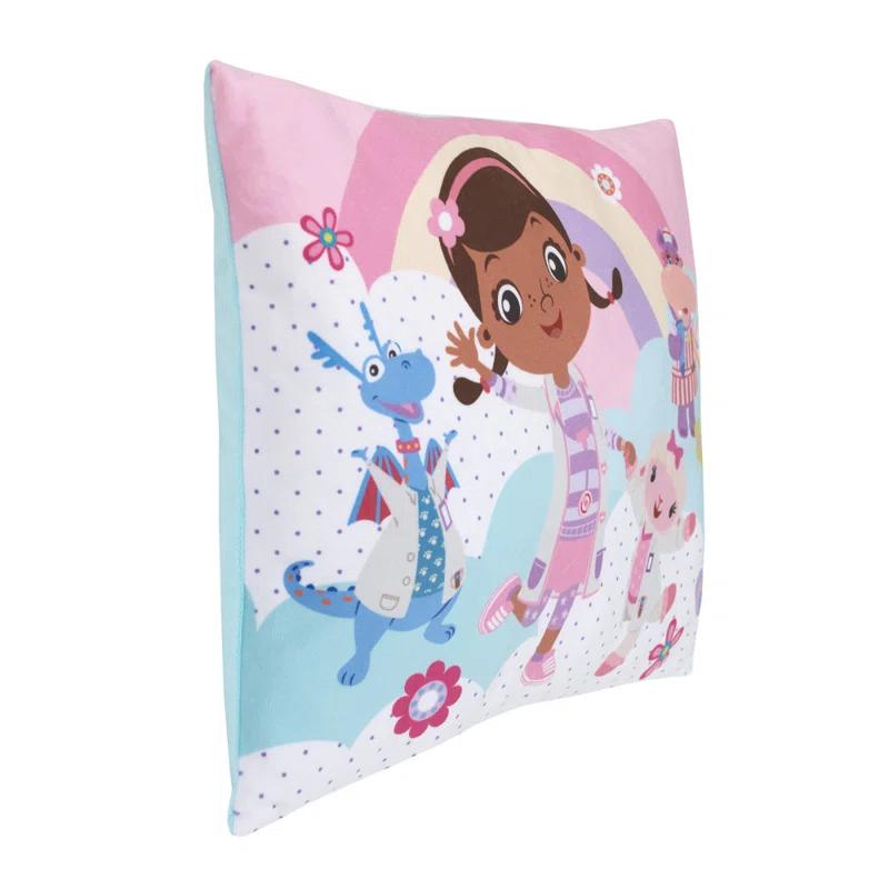 Disney NoJo Disney Doc McStuffins Cuddle Team Rainbows and Clouds Super Soft Toddler Pillow