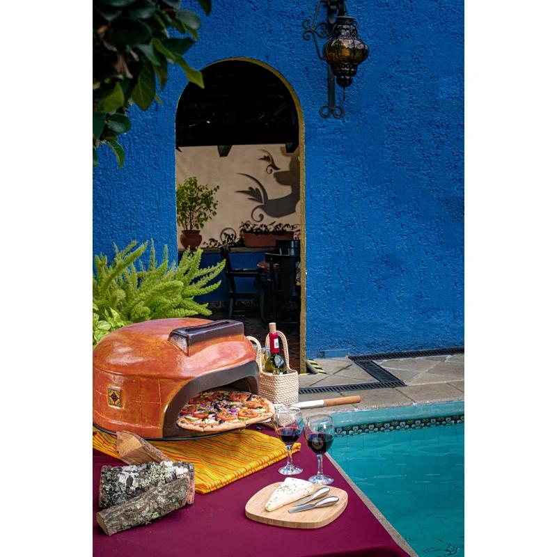 Tierra Firme Tierra Firme Talavera Clay Free Standing Wood Burning Pizza Oven