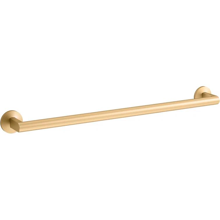 Vibrant Brushed Moderne Brass 18" Wall Mounted Towel Bar