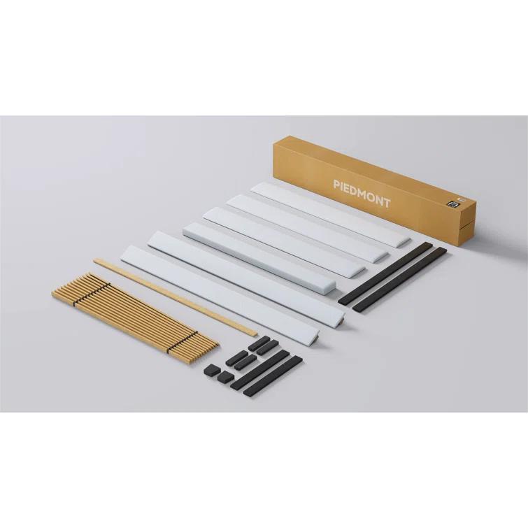 Boyd Sleep Boyd Sleep Sicily Upholstered Linen Tri Panel Platform Bed Frame with Adjustable Height Headboard, Sturdy 13 Slat Support System, No Box Spring Required