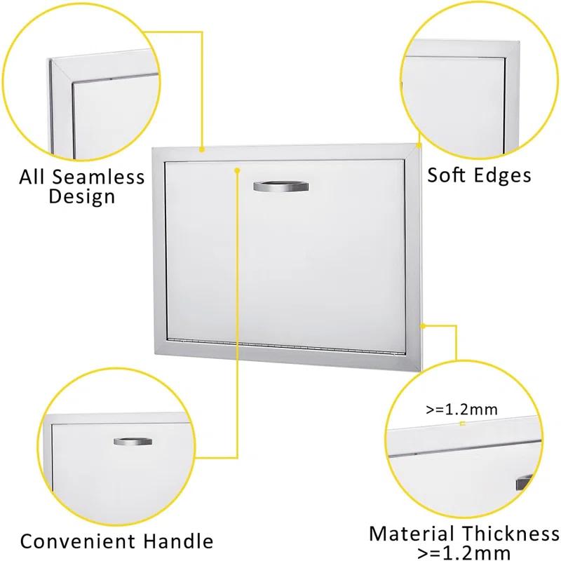 babevy Weatherproof Outdoor Cabinets - Durable Stainless Steel