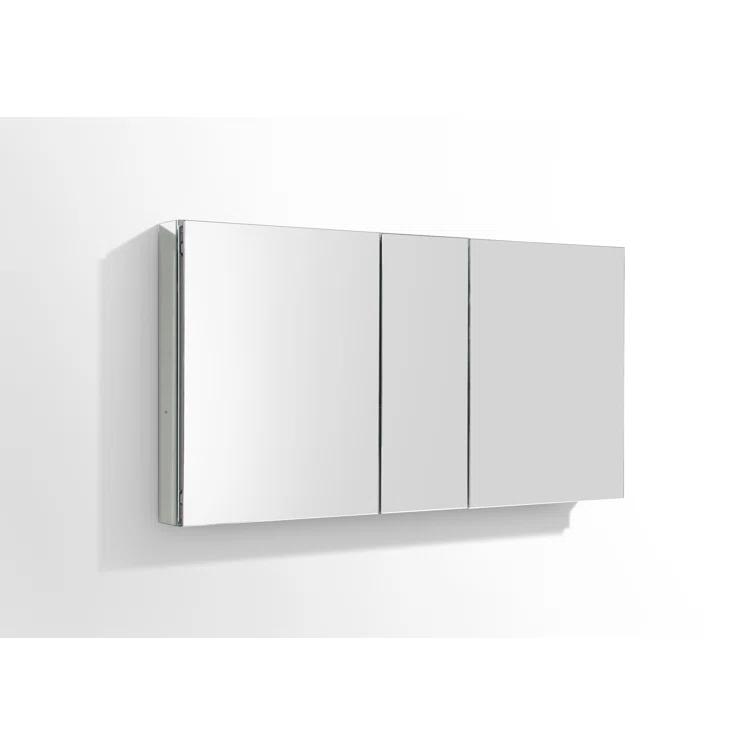 Fresca Senza 49" W x 26" H Surface/Recessed Mount Bathroom Medicine Cabinet with 4 Adjustable Shelves