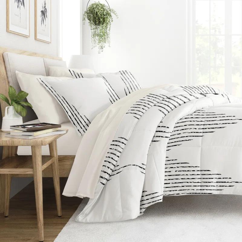 7-Piece Bedding Bundle - Pattern Comforter and Sheet Set