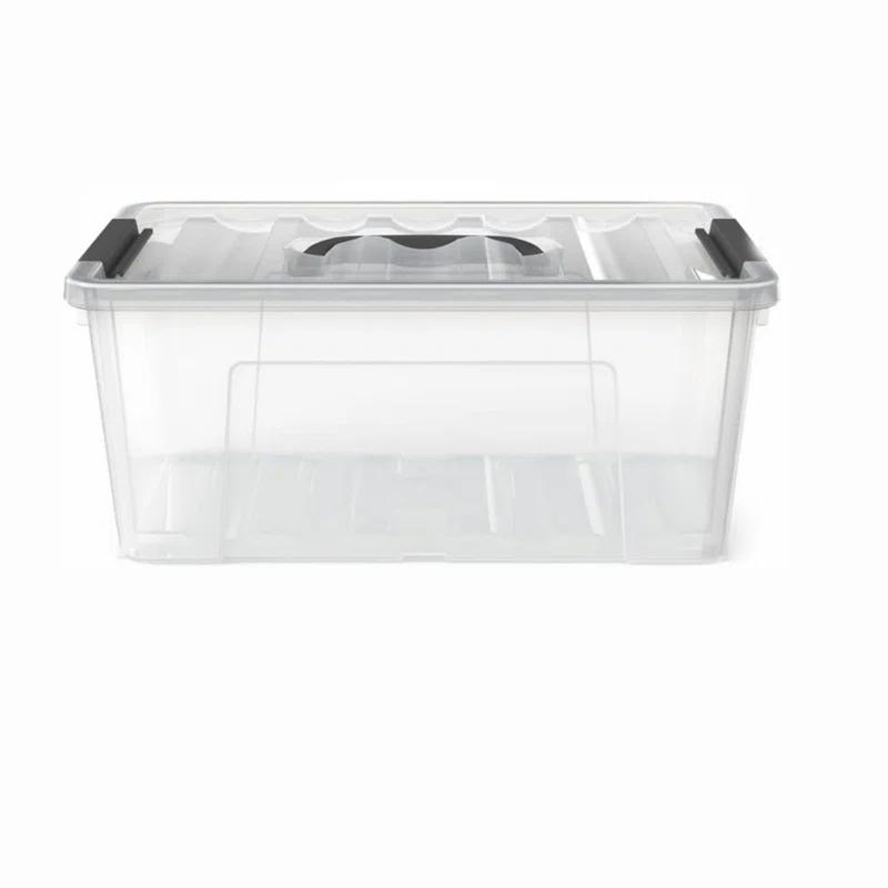 Rebrilliant Clear Storage Latch Bins, 6-Pack Storage Organizer Box With Handle And Lids, 5-Litre