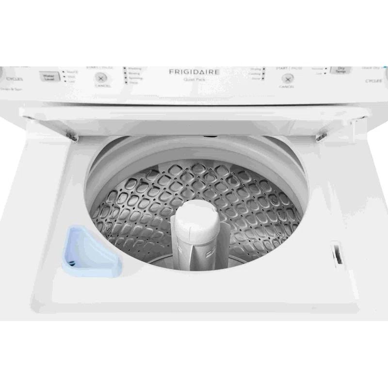 Frigidaire Electric Long Vent Stacked Laundry Center - 3.9 Cu. Ft Washer and 5.5 Cu. Ft. Dryer