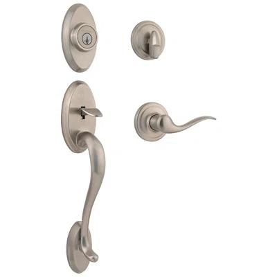 Kwikset 98001-107 Handleset with Deadbolt and Door and Rosette