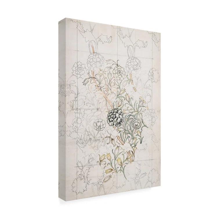 Trademark Fine Art " Wm Morris Floral Pattern Studies V " by William Morris