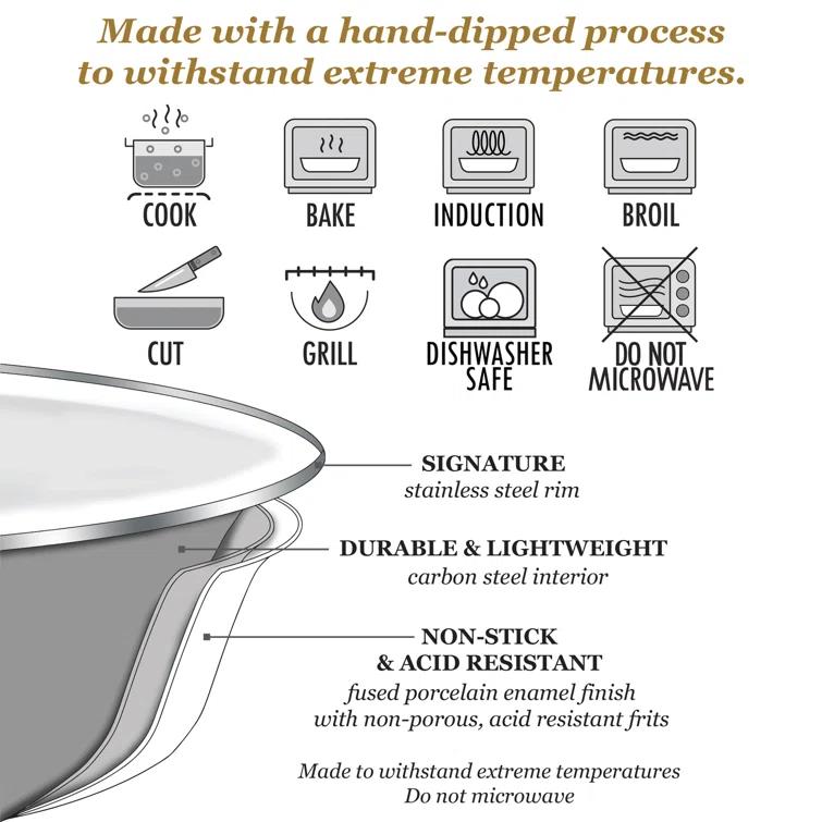 Golden Rabbit Grey Swirl Roasting Pan