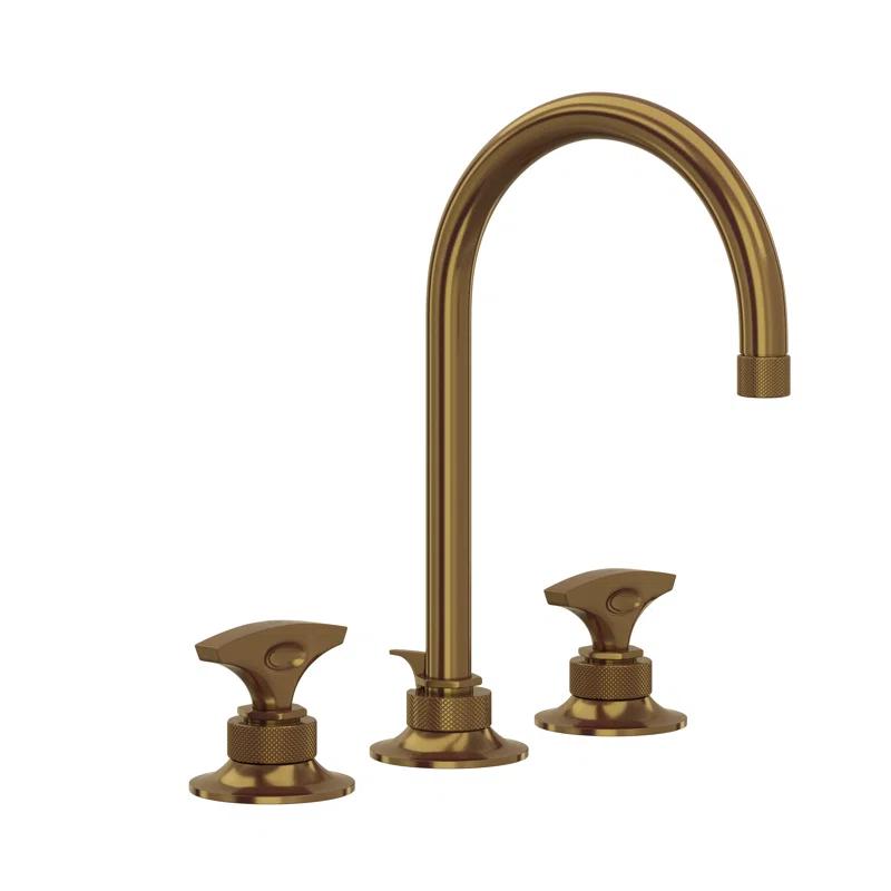 Rohl MB2019DMSTN-2 Graceline Widespread Lavatory Faucet With C-Spout