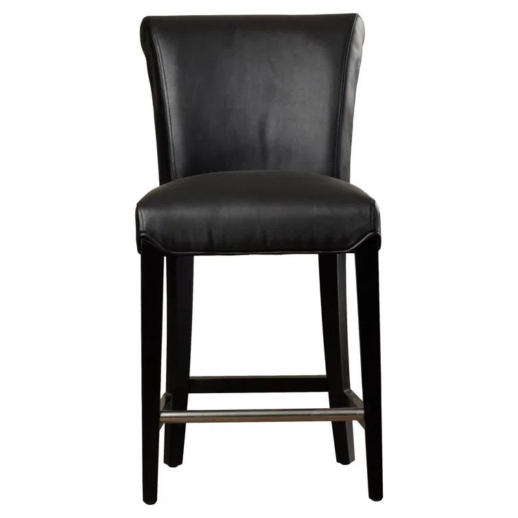 Darby Home Co Bowie Upholstered Counter Stool with Solid Wood Frame