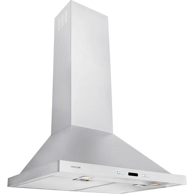 Cavaliere CAVALIERE 30" inch 462 CFM Convertible Digital Wall Mount Range Hood Included Charcoal Filter in Stainless Steel SV218B2-30