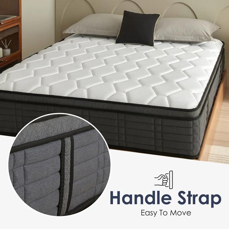 Alwyn Home Medium Hybrid Mattress In a Box