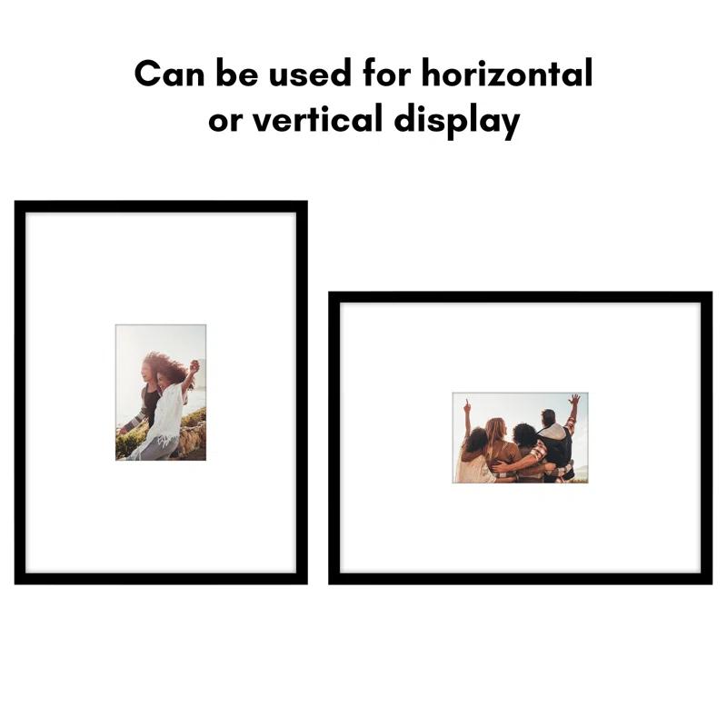 Americanflat Picture Frame with Oversized Mat - Gallery-Style Frames for Photos or Artwork - Multiple Sizes