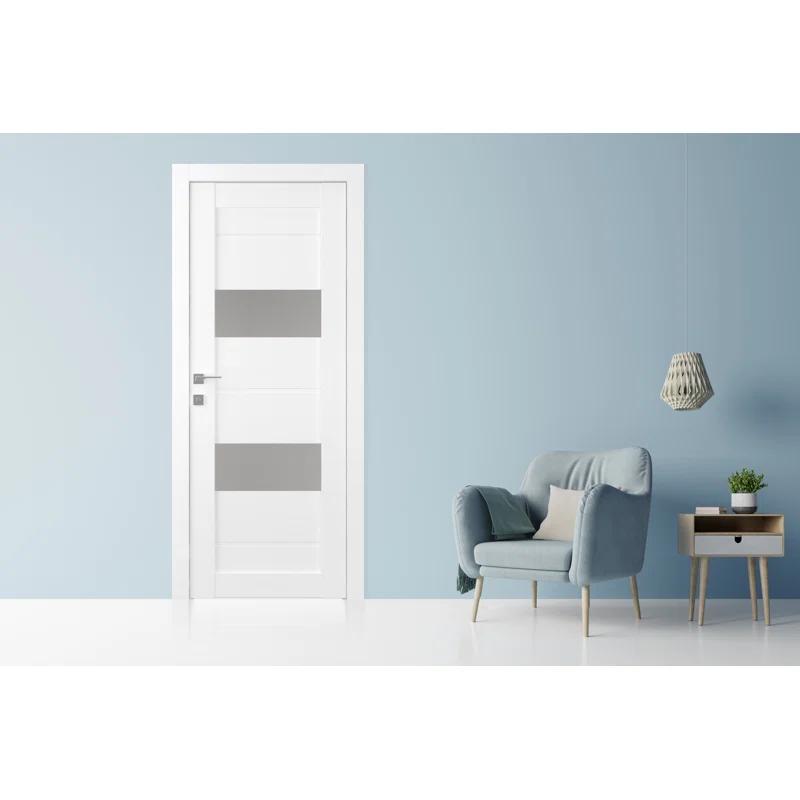 Belldinni Vita DIY-FRIENDLY Paneled Manufactured Wood and Glass Prefinished Standard Door