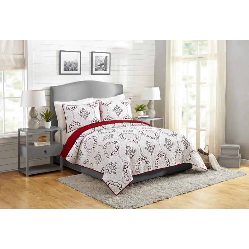 Modern Heirloom Chambers 3-Piece Embroidered Quilt Set