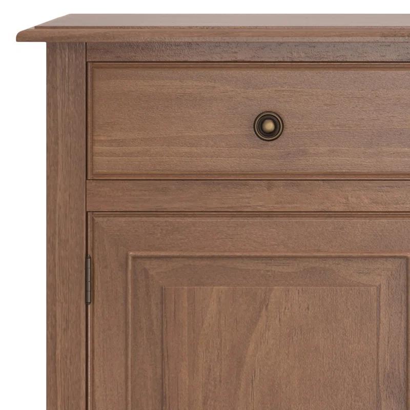 Simpli Home Connaught Solid Wood 2 - Door Accent Cabinet Entryway Storage Cabinet