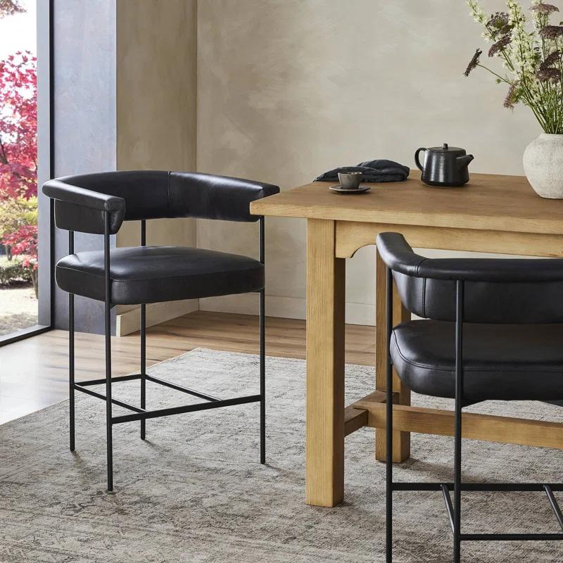 Lyssa Leather Bar & Counter Stool