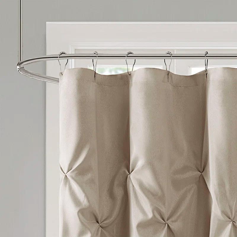 Madison Park Laurel Tufted Semi-Sheer Shower Curtain