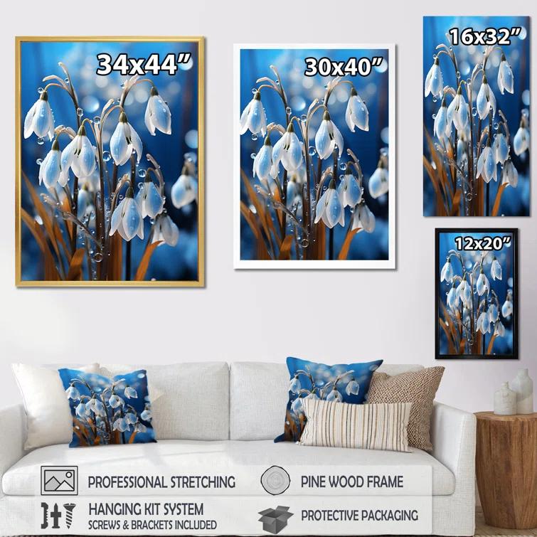 Design Art " Winter Snowdrop Flower Photography I "