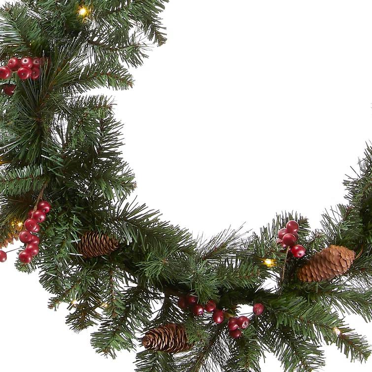 National Tree Company 9ft. Crestwood Spruce Garland with Clear Lights