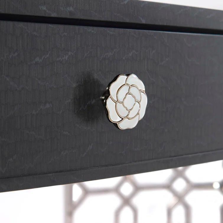 Bernhardt Silhouette Oval Metal Base Writing Desk