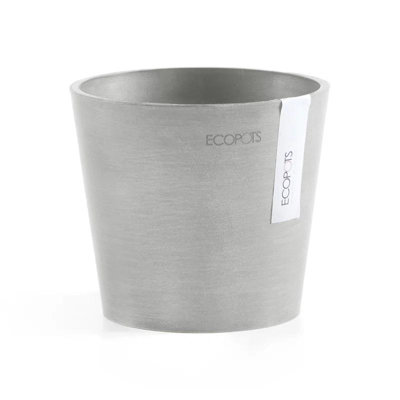 Ecopots Ecopots Indoor/Outdoor Modern Round Recycled Plastic Planter Flower Pot