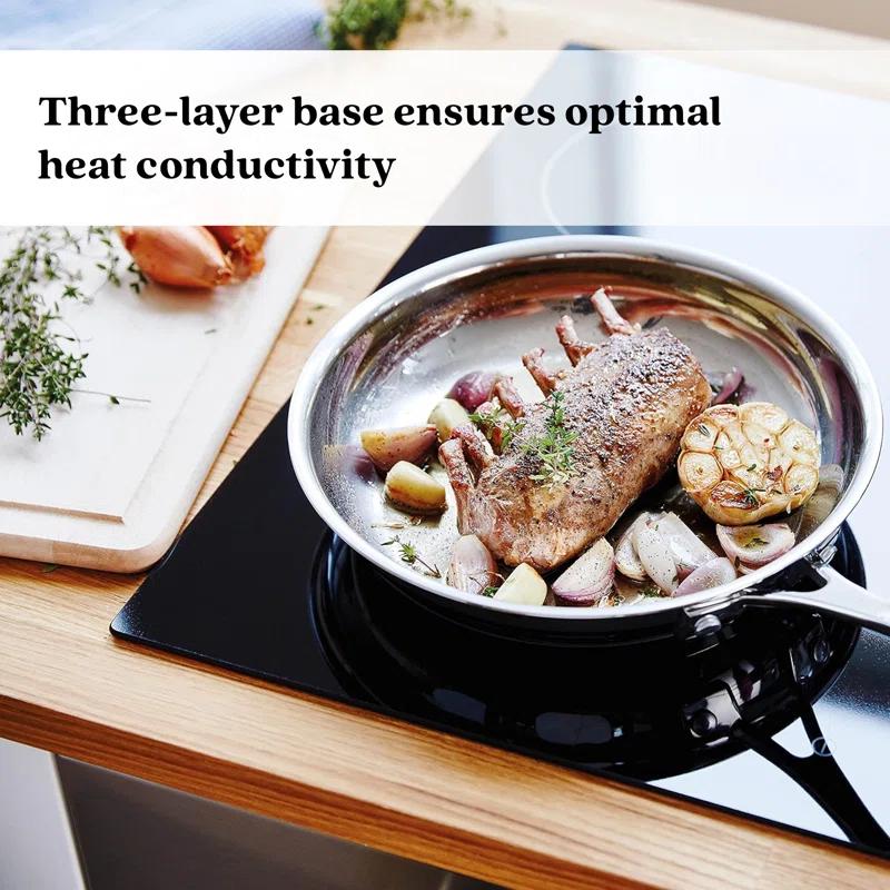 Alva Alva Chef Stainless Steel Frying Pan Skillet Non Toxic Cookware Stainless Steel Skillet PFAS, PFOA & PFTE Free, for Cooking Pan Set, Induction Safe, Add to Your Pots and Pans Set Cookware