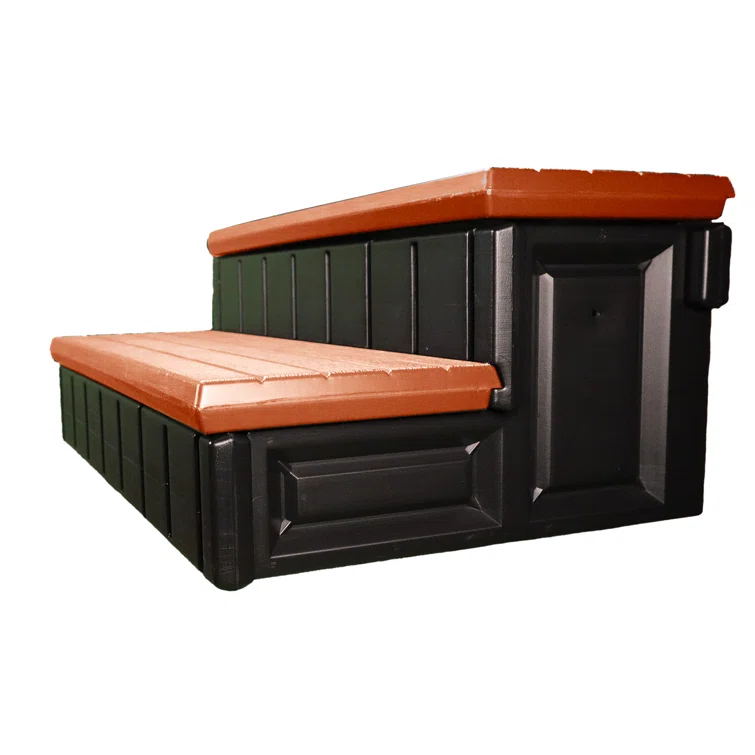 Confer Plastics Confer Plastics 36" Storage Spa Steps Espresso