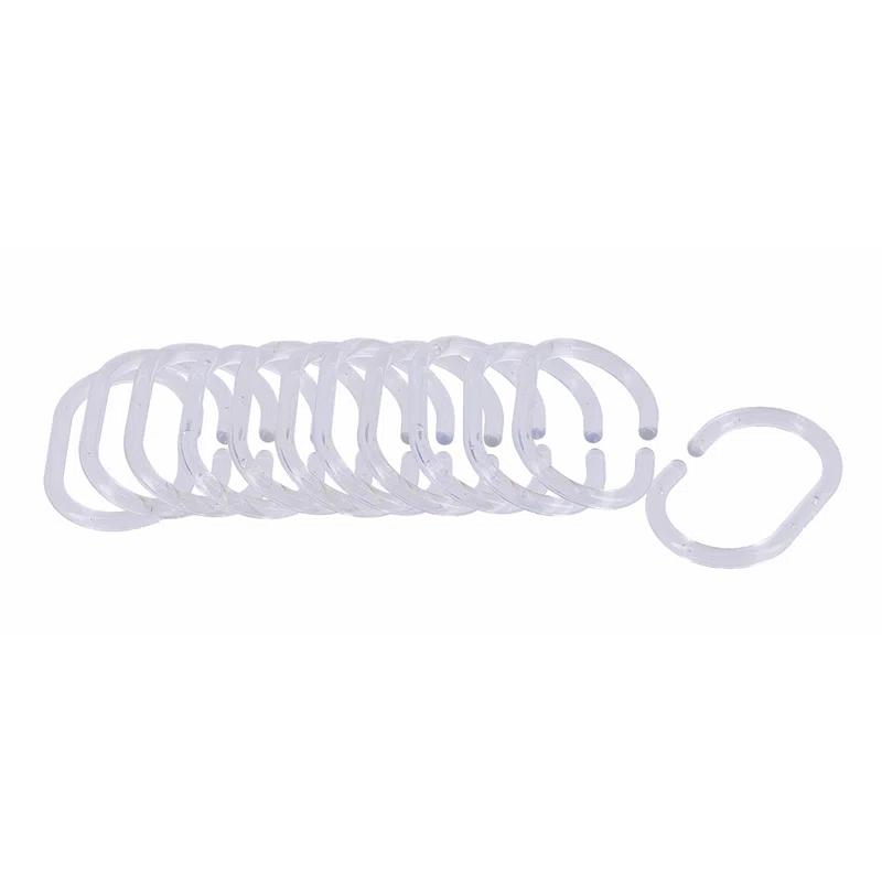 Evideco Solid Plastic Shower Curtain Hooks Rings & Reviews | Wayfair