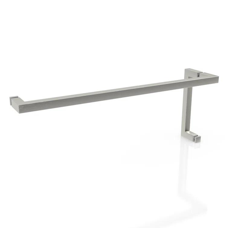 Glass Warehouse Umbra 43 in. x 78 in. Fully Frameless Wall Hinge Towel Bar Shower Door TBWH-43-BN