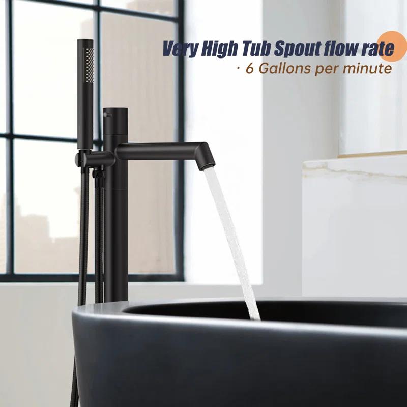 Floor Tub Filler with Diverter