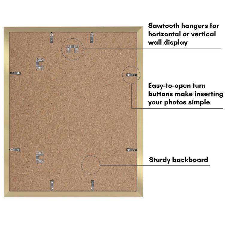 Americanflat Americanflat Picture Frame - Set of 2 - Frame with Mat - Polished Plexiglass