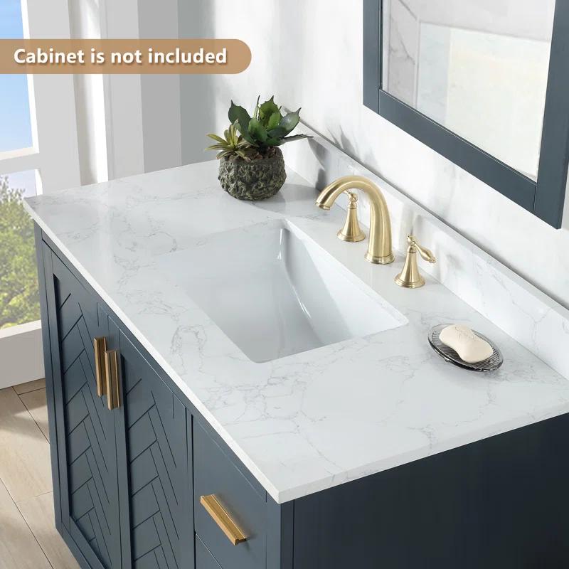 Ceres 43" Engineered Stone Single Bathroom Vanity Top with Sink