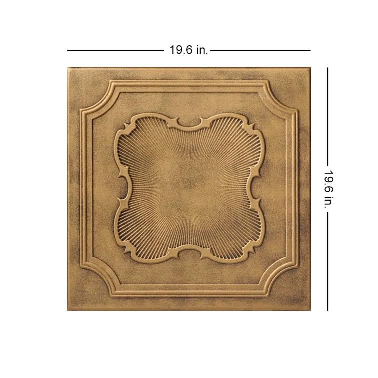 A La Maison Ceilings Coronado 1.6 ft. x 1.6 ft. Polystyrene Glue-up Ceiling Tile (Set of 48)
