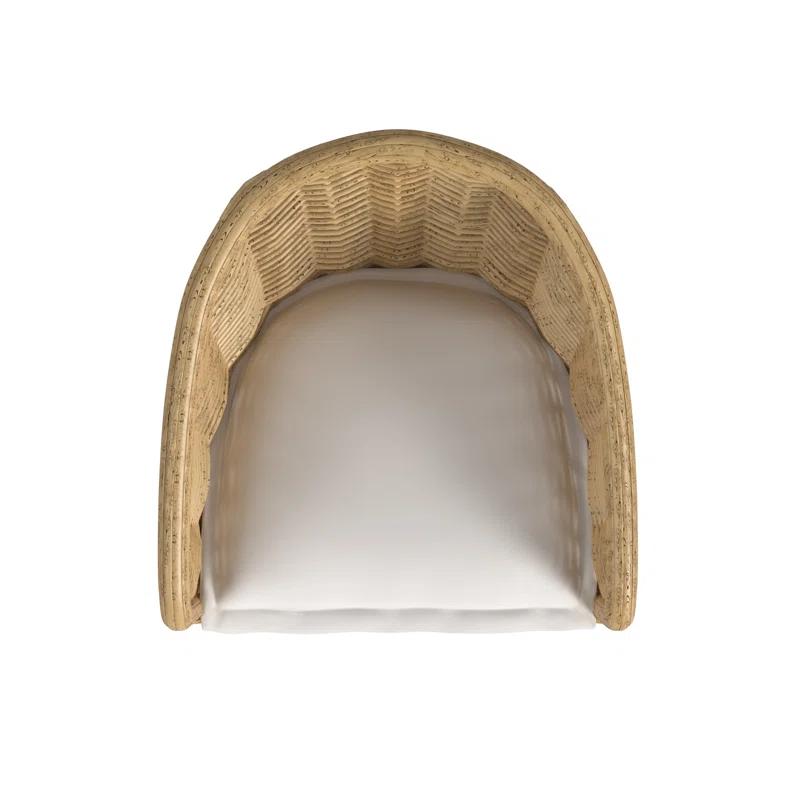 Sunset West Playa High-Density Polyethylene (HDPE) Wicker Premium All-Weather Wicker Dining Armchair with Sunbrella® Cushion