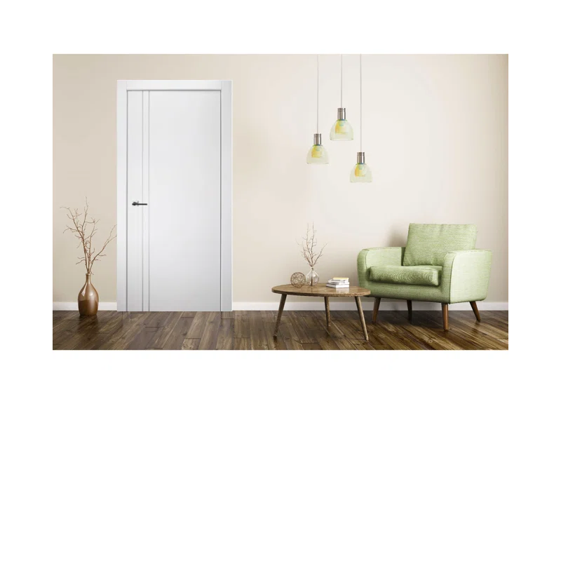 Belldinni Optima Solid Manufactured Wood Flush Wood Finish Standard Door Slab
